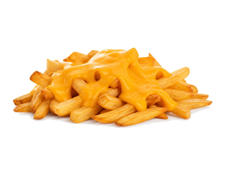 Frytki z serem (loaded) – białko 8g, kalorie 280 kcal, węglowodany i tłuszcz na 100g | zdrowe odżywianie