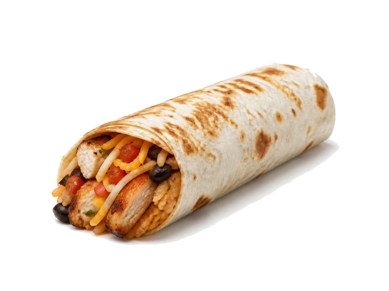 Tortilla z farszem (gotowa) – białko 10g, kalorie 195 kcal, węglowodany i tłuszcz na 100g | zdrowe odżywianie